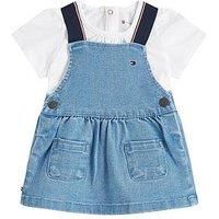 Tommy Hilfiger Baby Girls Denim Dungaree Dress - Blue