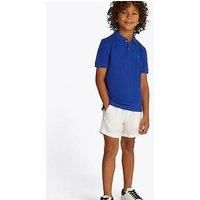 Tommy Hilfiger Boys Short Sleeve Flag Polo Shirt - Blue