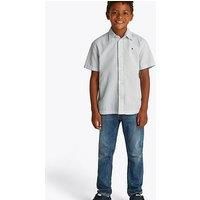 Tommy Hilfiger Boys Seersucker Short Sleeve Shirt - Multi