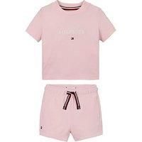 Tommy Hilfiger Baby Monotype T-Shirt And Short Set - Pink