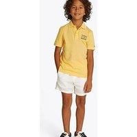 Tommy Hilfiger Boys Flag Short Sleeve Polo Shirt - Yellow