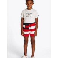 Tommy Hilfiger Boys Flag All Over Stripe Sweatshort - Multi
