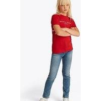 Tommy Hilfiger Boys Essential Logo Short Sleeve T-Shirt - Red
