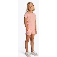 Tommy Hilfiger Girls Mini Corp Short Sleeve T-Shirt And Short Set - Pink