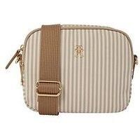 Tommy Hilfiger Striped Camera Bag - Beige