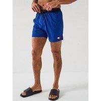 TOMMY HILFIGER Men’s Medium Drawstring Swim Shorts, Blue (Wedge Blue), L