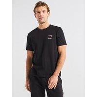 Tommy Hilfiger Men’s Short Sleeve Round Neck Stack T-Shirt, Black (Black), M
