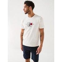 Tommy Hilfiger Embroidered Flag Sailing T-Shirt - Light Cream