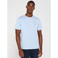 Tommy Hilfiger Men’s Short Sleeve Round Neck Seasonal Solid T-Shirt, Blue (Breezy Blue), M