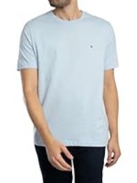 Tommy Hilfiger Men’s Short Sleeve Round Neck Seasonal Solid T-Shirt, Blue (Breezy Blue), XXL