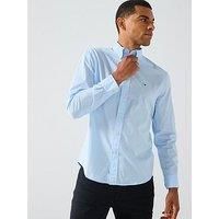 Tommy Hilfiger Flex Poplin Solid Regular Fit Long Sleeve Shirt - Light Blue