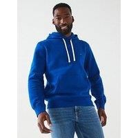 Tommy Hilfiger Regular Fit Essential Fleece Overhead Hoodie - Bright Blue
