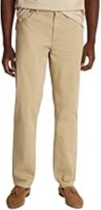 Tommy Hilfiger Men/'s Denton Cotton Satin Straight Leg Trousers, Beige (Batique Khaki), 32W/32L