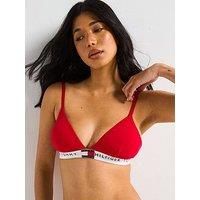 Tommy Hilfiger Women’s Triangle Bra with Logo Underband, Red (Primary Red), XS