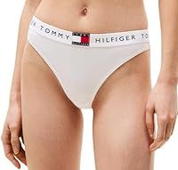 Tommy Hilfiger Women/'s Classic Bikini Briefs with Logo Waistband, White (White), XS