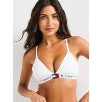 Tommy Hilfiger Women’s Triangle Bra with Logo Underband, White (White), XL