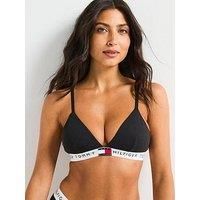 Tommy Hilfiger Women’s Triangle Bra with Logo Underband, Black (Black), XL
