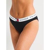 Tommy Hilfiger Women/'s Classic Bikini Briefs with Logo Waistband, Black (Black), L