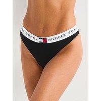 Tommy Hilfiger Heritage Cotton Thong - Black