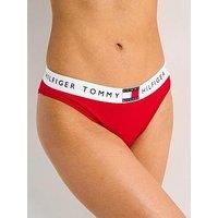 Tommy Hilfiger Women/'s Classic Bikini Briefs with Logo Waistband, Red (Primary Red), XS