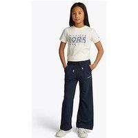 Tommy Hilfiger Girls Flag Wide Sweatpants - Navy