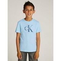 Calvin Klein Jeans Kids Ck Monogram Short Sleeve T-Shirt - Blue