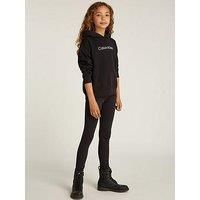 Calvin Klein Jeans Kids Inst. Logo Relaxed Hoodie Legging Set - Black