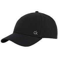 Calvin Klein Metal Logo Cotton Cap - Black