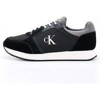 Calvin Klein Jeans Retro Sock Nylon And Suede Runners - Black/White