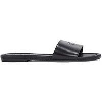 Calvin Klein Faux Leather Slider - Black
