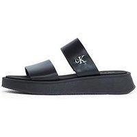 Calvin Klein Jeans Double Strap Sandals - Black