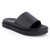 Calvin Klein Flat Molded Logo Sliders - Black