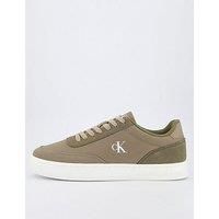 Calvin Klein CK Jeans Men Classic Cupsole MG Canvas YM0YM01218 Low Top, Green, 7 UK