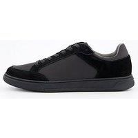 Calvin Klein Low Top Lace Up Reprieve Mixed Media Trainers - Black