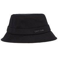 Calvin Klein Back Tie Cotton Twill Bucket Hat - Black