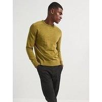 Calvin Klein Slub Texture Crew Neck Knitted Jumper - Green