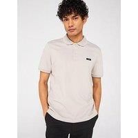 Calvin Klein Pique Tipped Logo Polo Shirt - Light Natural