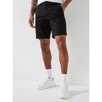 Calvin Klein Sateen Stretch Slim Shirt - Black