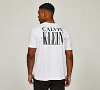 Calvin Klein Jeans Serif Font Graphic T-Shirt - White - Size M