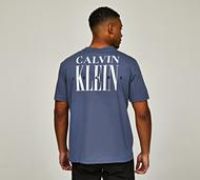 Calvin Klein Jeans Serif Font Graphic T-Shirt - Blue - Size XS