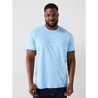CK JEANS Mens Monologo Tee J30j325649 S/S T-Shirt, Blue (Blue Bell), S UK