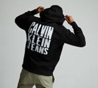 Calvin Klein Jeans Painted Hoodie - Black - Size XS