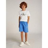 Calvin Klein Jeans Kids Monogram Relaxed Short - Blue