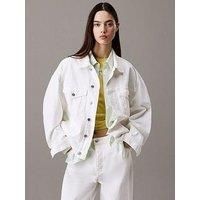 Calvin Klein Jeans Boxy Denim Jacket - White