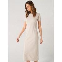 Calvin Klein T-Shirt Midi Dress - Beige