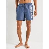 Calvin Klein Men’s Medium Drawstring Swim Shorts, Blue (Grisaille), XXL