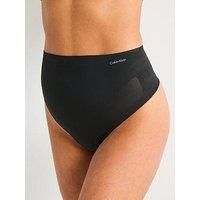 Calvin Klein Sculpted Firm Mesh Thong - Black