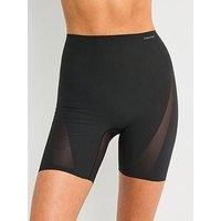 Calvin Klein Stay Put Mesh Sculpt Firm Thigh Slimmer Short - Black