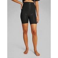 Calvin Klein Stay Put Stretch Sculpted Firm Micro Thigh Shorts - Black