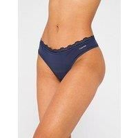 Calvin Klein Stretch Lace Thong - Grey